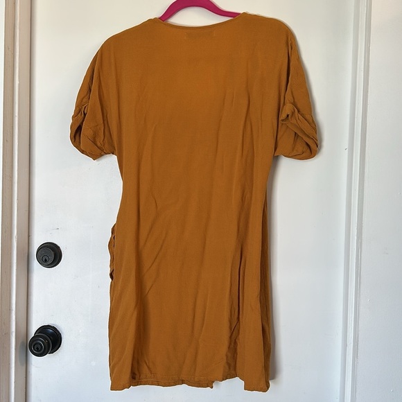 Faithful the Brand Lightweight yellow orange Wrap Mini Dress size 8 - Picture 7 of 7